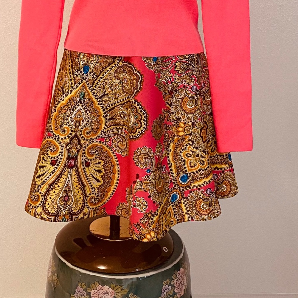 Ted Baker London Sew in Love multi color skirt.